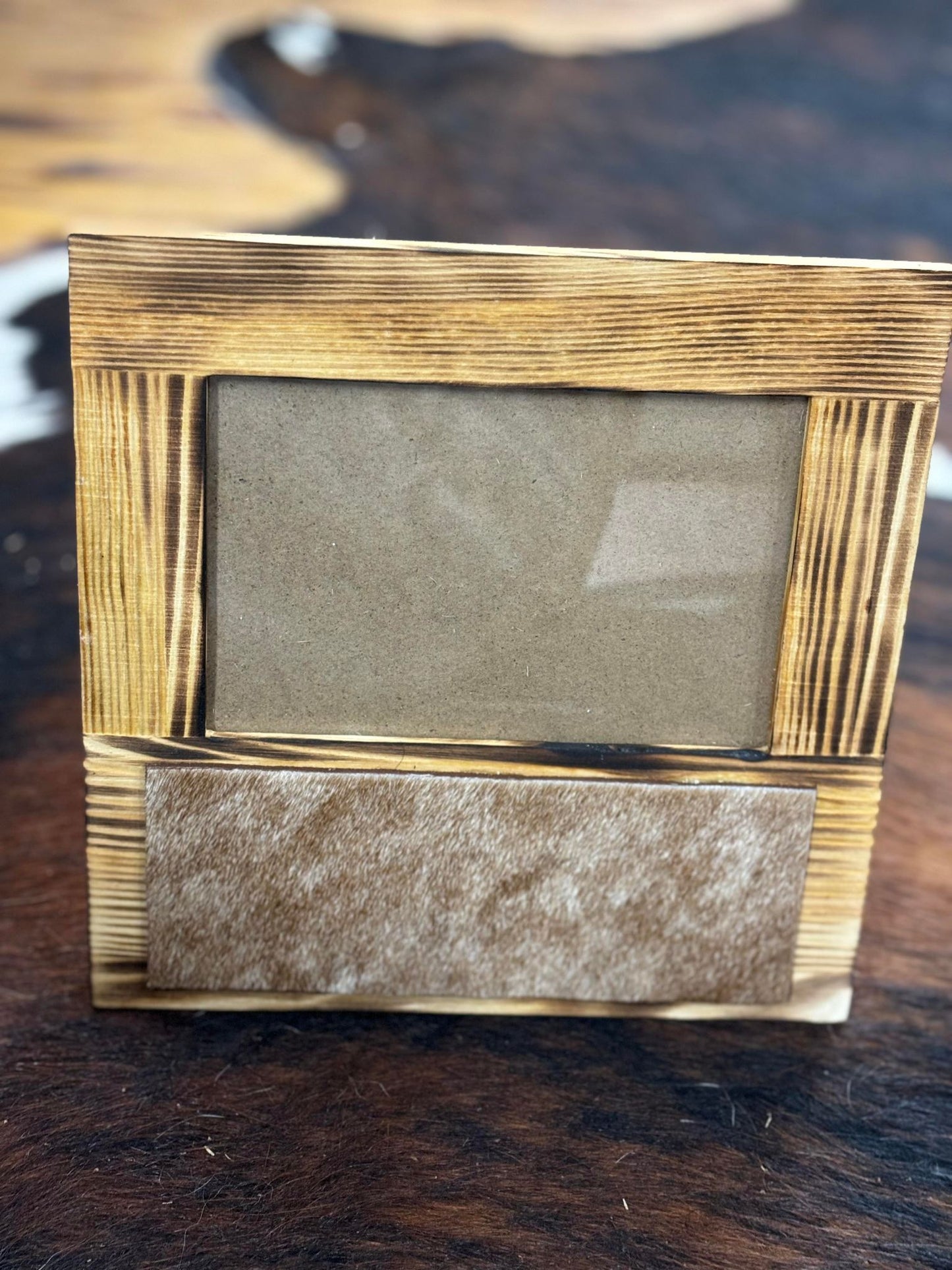 Wood/Cowhide Frame