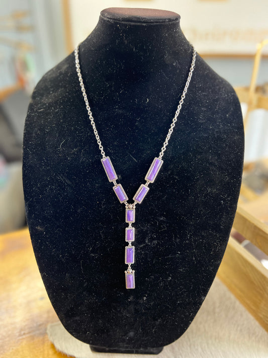 Purple Dangle Necklace