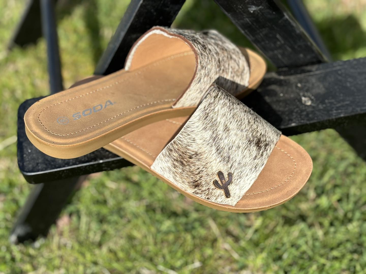 Cowhide Sandal